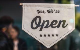 Small business open sign