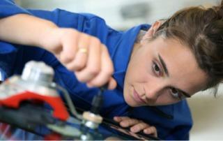 Skilled motor mechanic fixing window