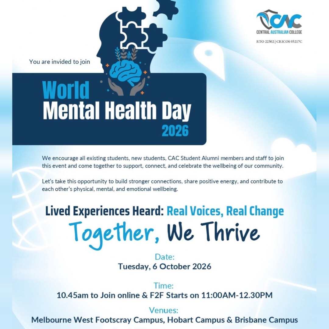 World Mental Health Day 2026 invitation: Together, We Thrive, Tuesday 6 October 2026